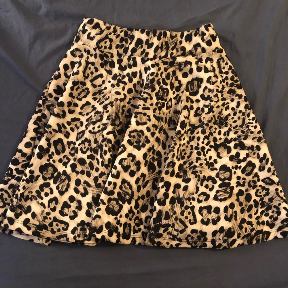 Cheetah Print Skater Skirt